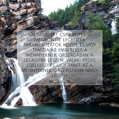 Máté 5:19 KAR Bibliai verskép