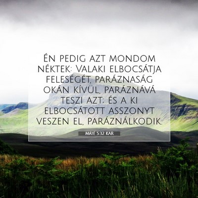 Máté 5:32 Bibliai vers magyarázata