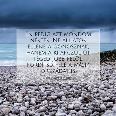 Máté 5:39 Bibliai vers magyarázata