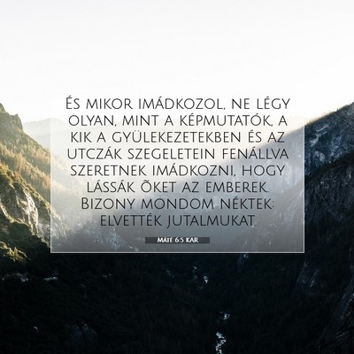Máté 6:5 Bibliai vers magyarázata
