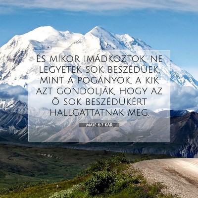 Máté 6:7 Bibliai vers magyarázata