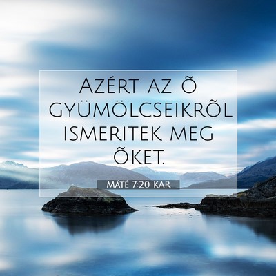 Máté 7:20 Bibliai vers magyarázata