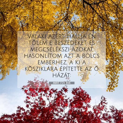 Máté 7:24 Bibliai vers magyarázata
