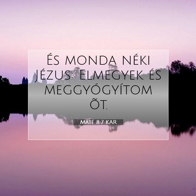 Máté 8:7 Bibliai vers magyarázata