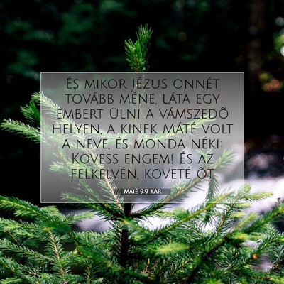 Máté 9:9 Bibliai vers magyarázata