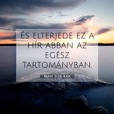 Máté 9:26 Bibliai vers magyarázata