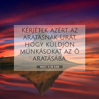Máté 9:38 Bibliai vers magyarázata