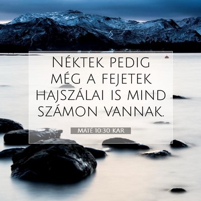 Máté 10:30 Bibliai vers magyarázata