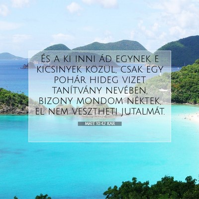 Máté 10:42 Bibliai vers magyarázata