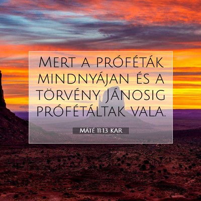 Máté 11:13 Bibliai vers magyarázata