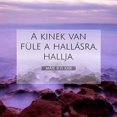 Máté 11:15 Bibliai vers magyarázata