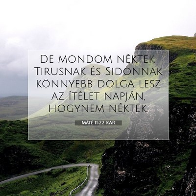 Máté 11:22 Bibliai vers magyarázata
