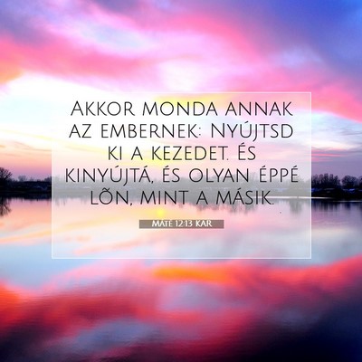 Máté 12:13 Bibliai vers magyarázata