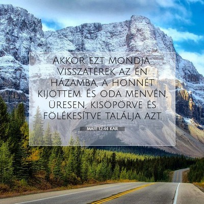 Máté 12:44 Bibliai vers magyarázata