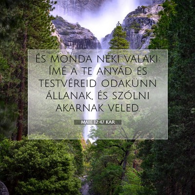 Máté 12:47 Bibliai vers magyarázata