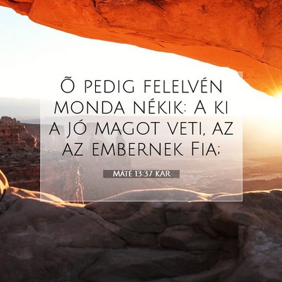 Máté 13:37 Bibliai vers magyarázata
