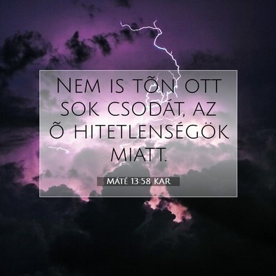 Máté 13:58 Bibliai vers magyarázata