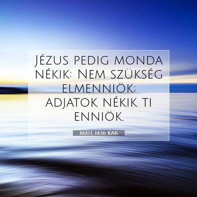 Máté 14:16 Bibliai vers magyarázata