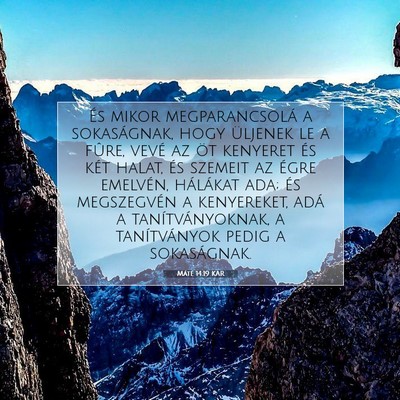 Máté 14:19 Bibliai vers magyarázata