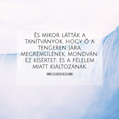 Máté 14:26 Bibliai vers magyarázata