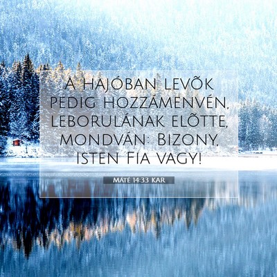 Máté 14:33 KAR Bibliai verskép