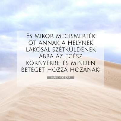 Máté 14:35 Bibliai vers magyarázata