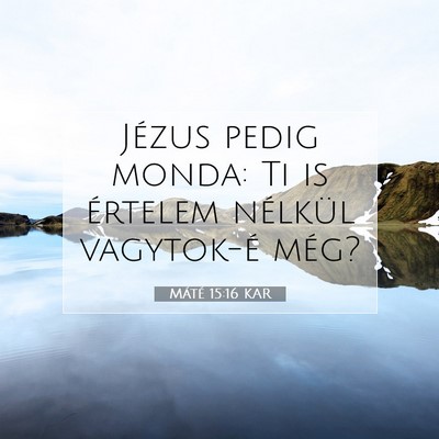Máté 15:16 Bibliai vers magyarázata