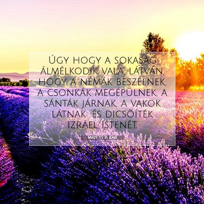 Máté 15:31 Bibliai vers magyarázata