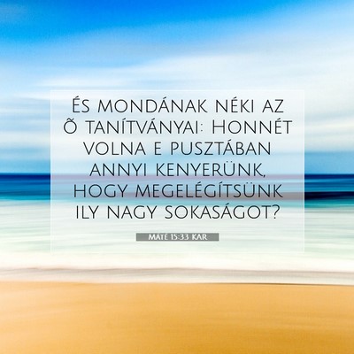 Máté 15:33 Bibliai vers magyarázata