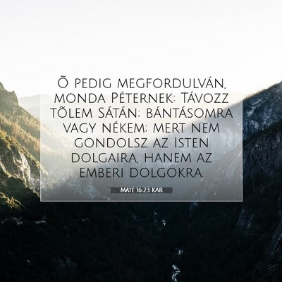 Máté 16:23 Bibliai vers magyarázata