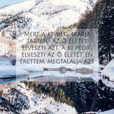 Máté 16:25 Bibliai vers magyarázata