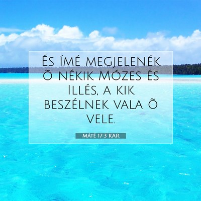 Máté 17:3 Bibliai vers magyarázata