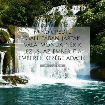 Máté 17:22 Bibliai vers magyarázata