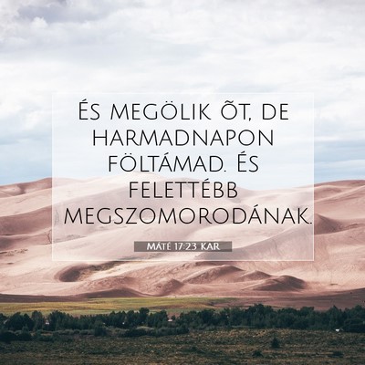 Máté 17:23 Bibliai vers magyarázata