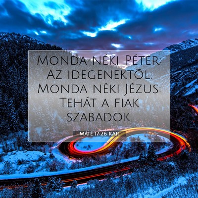 Máté 17:26 Bibliai vers magyarázata