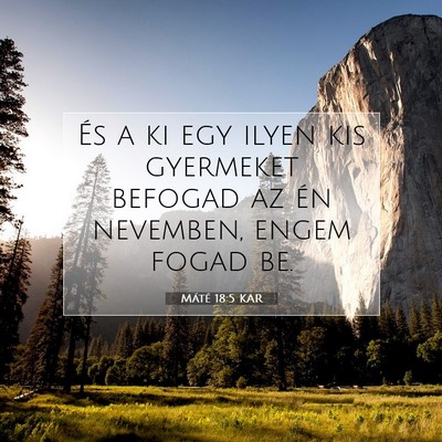 Máté 18:5 Bibliai vers magyarázata