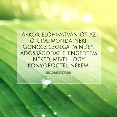 Máté 18:32 Bibliai vers magyarázata