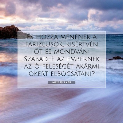 Máté 19:3 Bibliai vers magyarázata