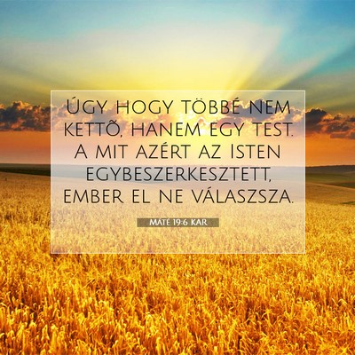 Máté 19:6 Bibliai vers magyarázata