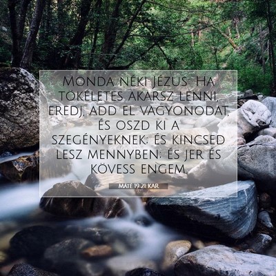 Máté 19:21 Bibliai vers magyarázata