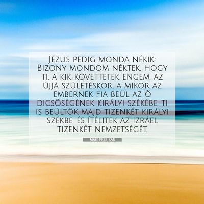 Máté 19:28 KAR Bibliai verskép