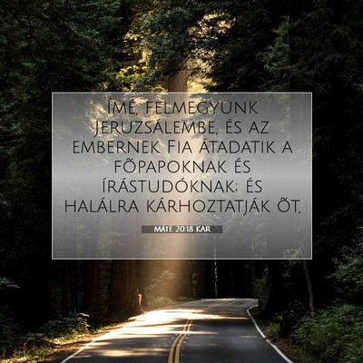 Máté 20:18 Bibliai vers magyarázata