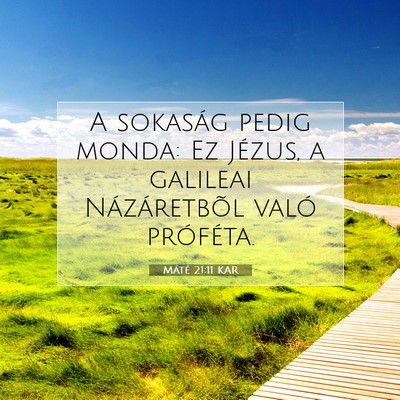 Máté 21:11 Bibliai vers magyarázata
