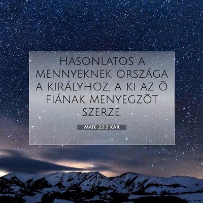 Máté 22:2 Bibliai vers magyarázata