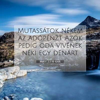 Máté 22:19 Bibliai vers magyarázata