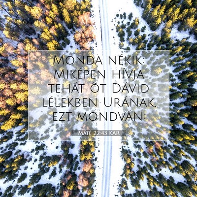 Máté 22:43 Bibliai vers magyarázata