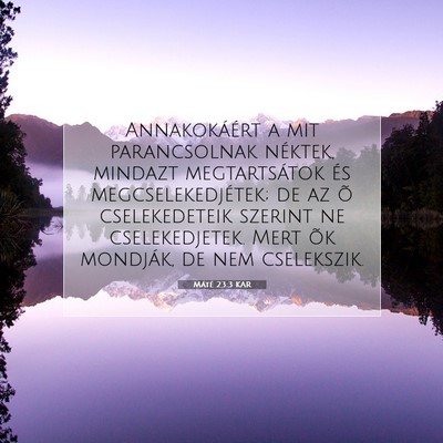 Máté 23:3 Bibliai vers magyarázata