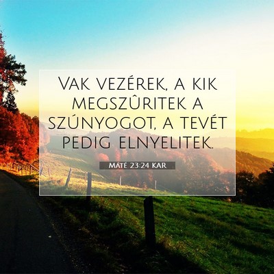 Máté 23:24 Bibliai vers magyarázata