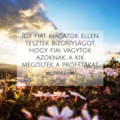 Máté 23:31 Bibliai vers magyarázata