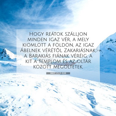 Máté 23:35 Bibliai vers magyarázata